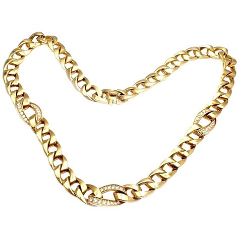 cartier yellow gold chain necklace